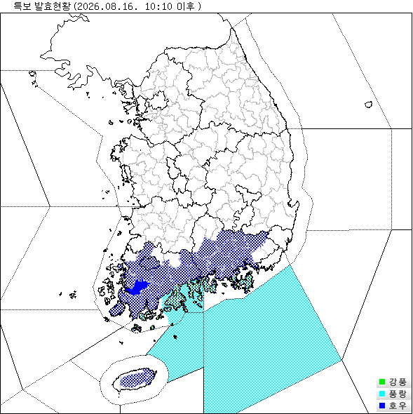 气象特别预报生效情况地图